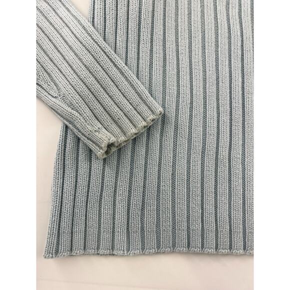 Vintage Gap Sweater Womens Large Light Blue Knit Turtleneck Y2K Long Sleeve - Picture 10 of 10